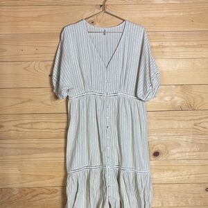 Rylee + Cru Mandi striped linen blend maxi dress M